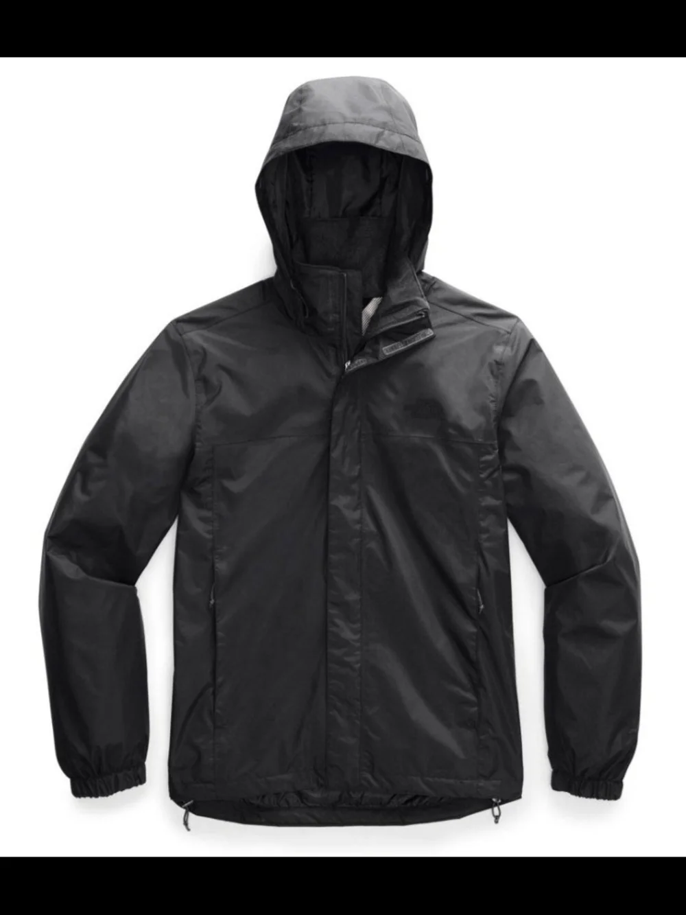 The North Face HyVent™ Black Hooded Rain Shell Jacket Men's Size L Used Exc